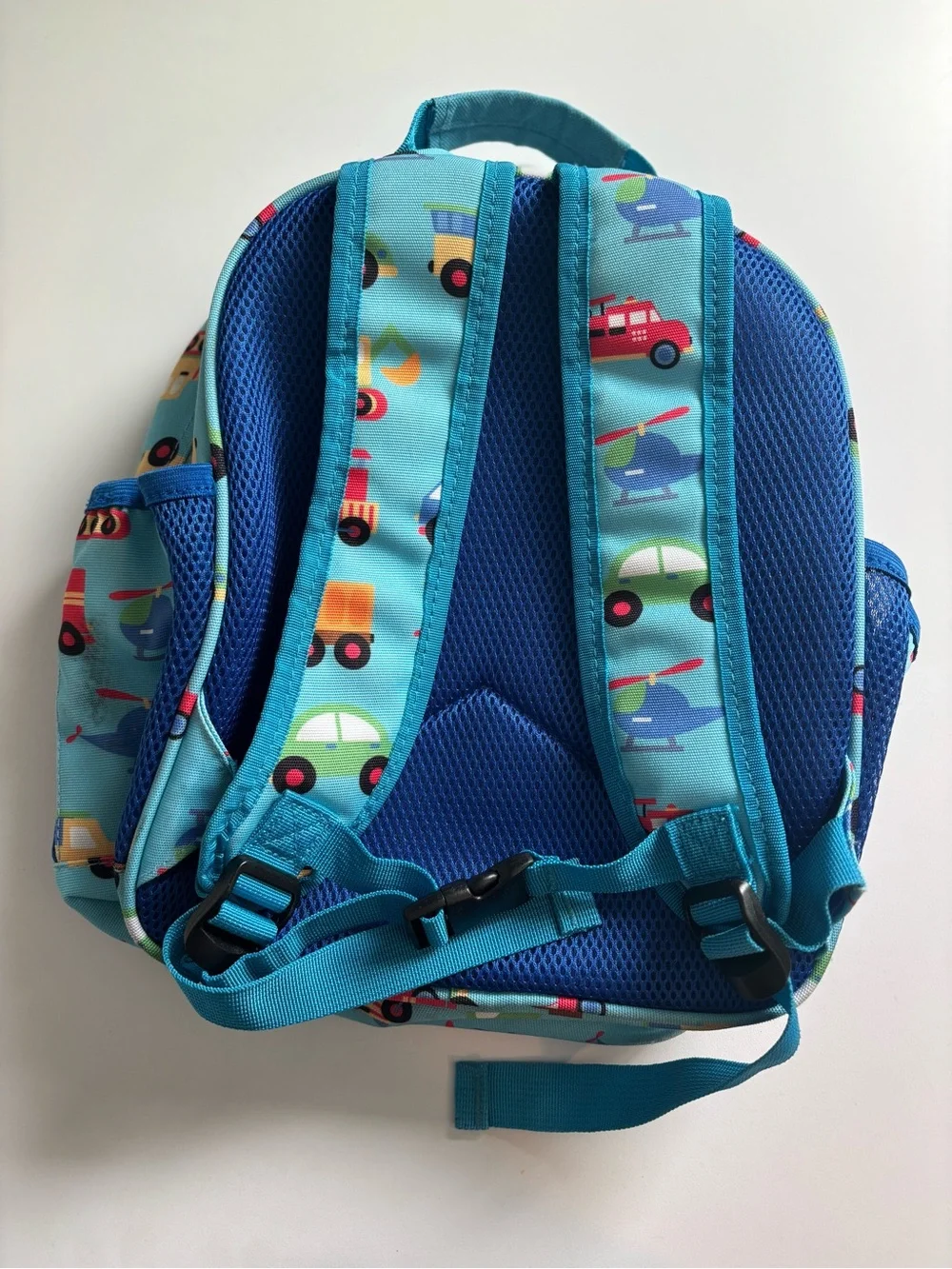 Kids blue Backpack with Vehicle Print Toddler Preschool Size